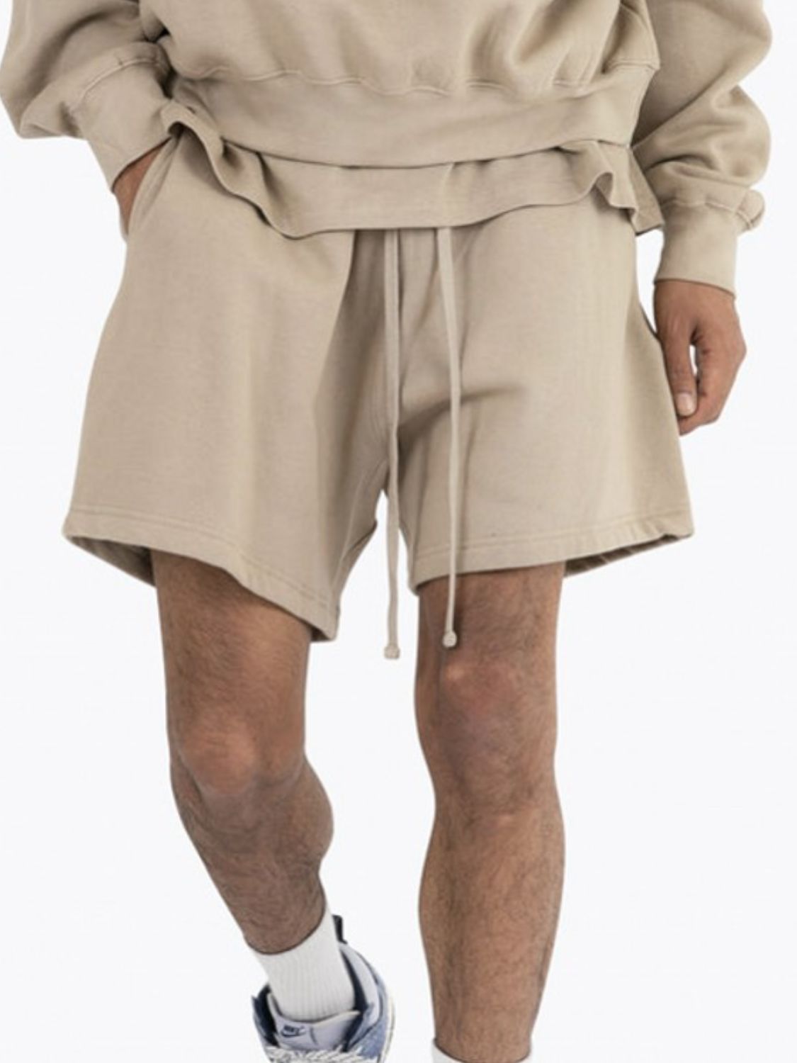 Men's Plus Size French Terry Drawstring Shorts