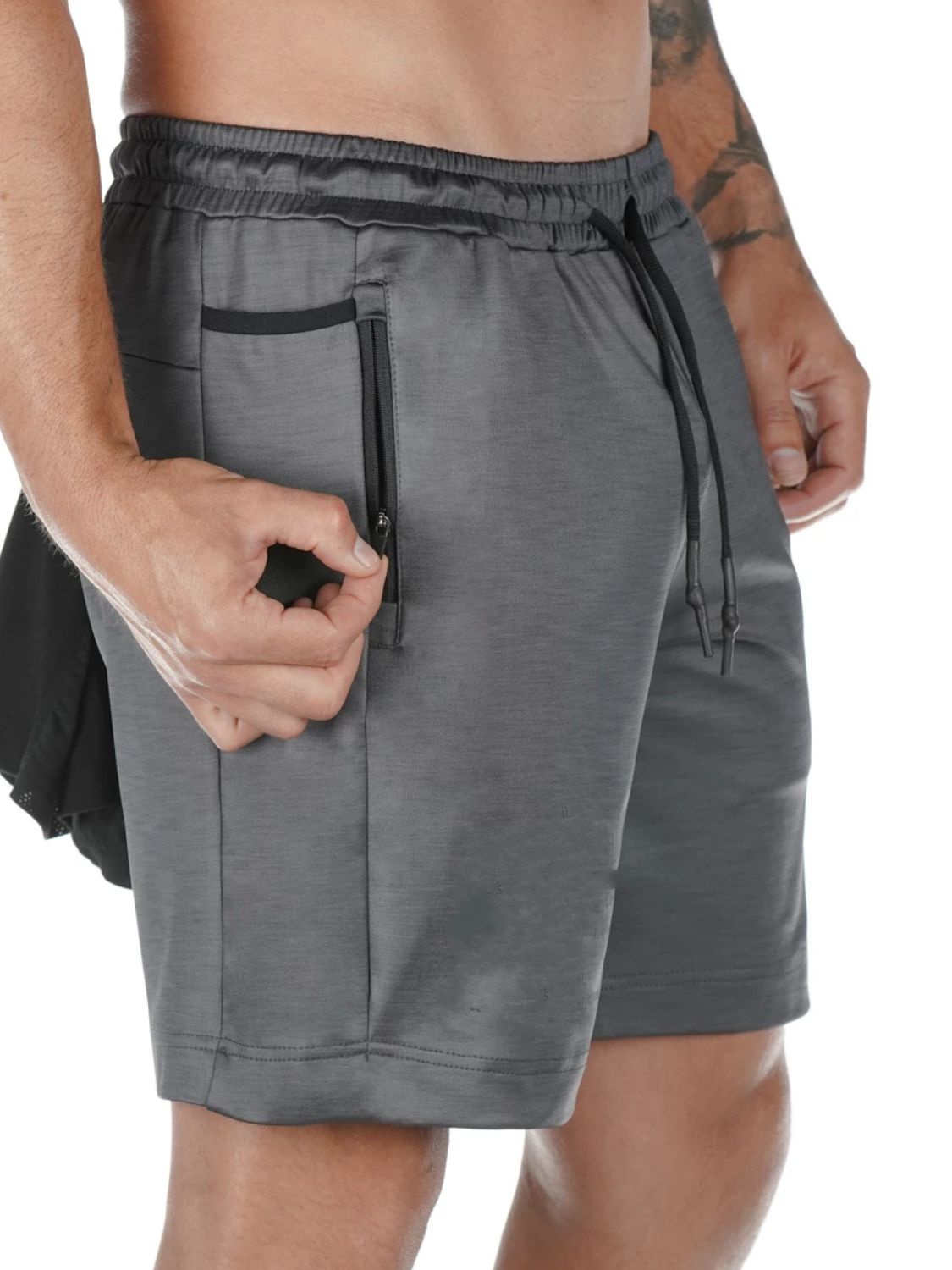 Men's Athletic Drawstring Shorts with Deep Side Pockets