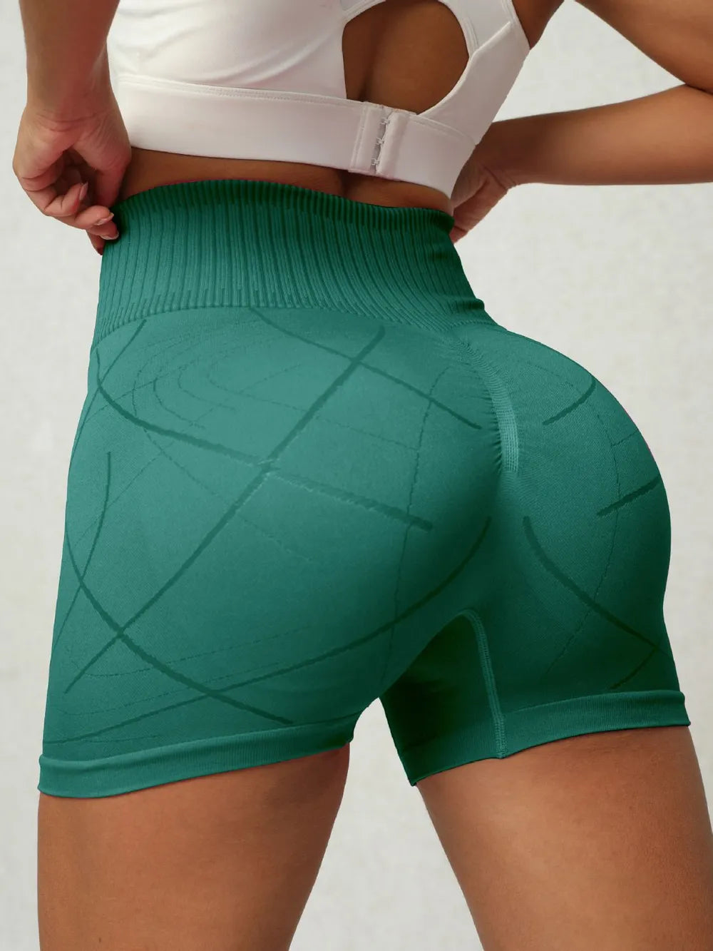 High-Waist Stretch Active Shorts | Nylon-Spandex | 4 Colors