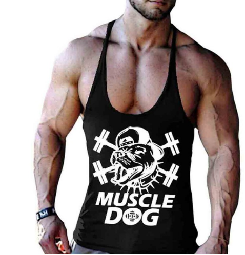 Muscle Dog Graphic Fitness Tank — Men's