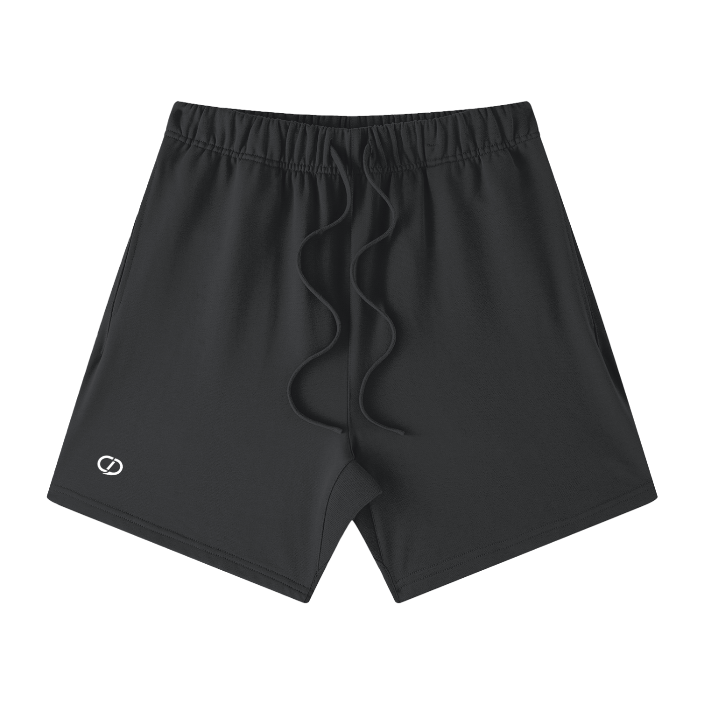 Men's Black Shorts - Gym Shorts - Front view