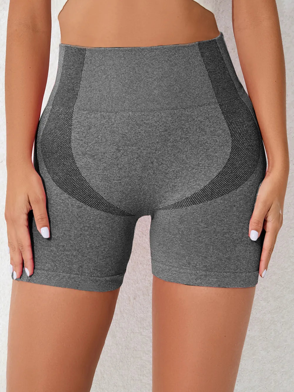 Women's High-Waist Active Shorts - Dark Gray