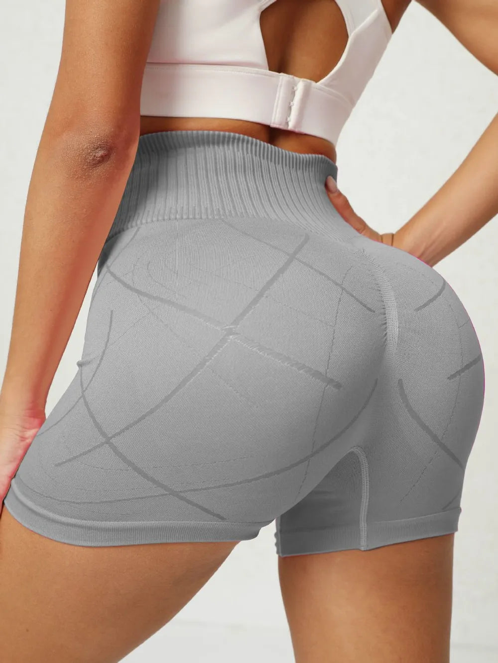 High-Waist Stretch Active Shorts | Nylon-Spandex | 4 Colors