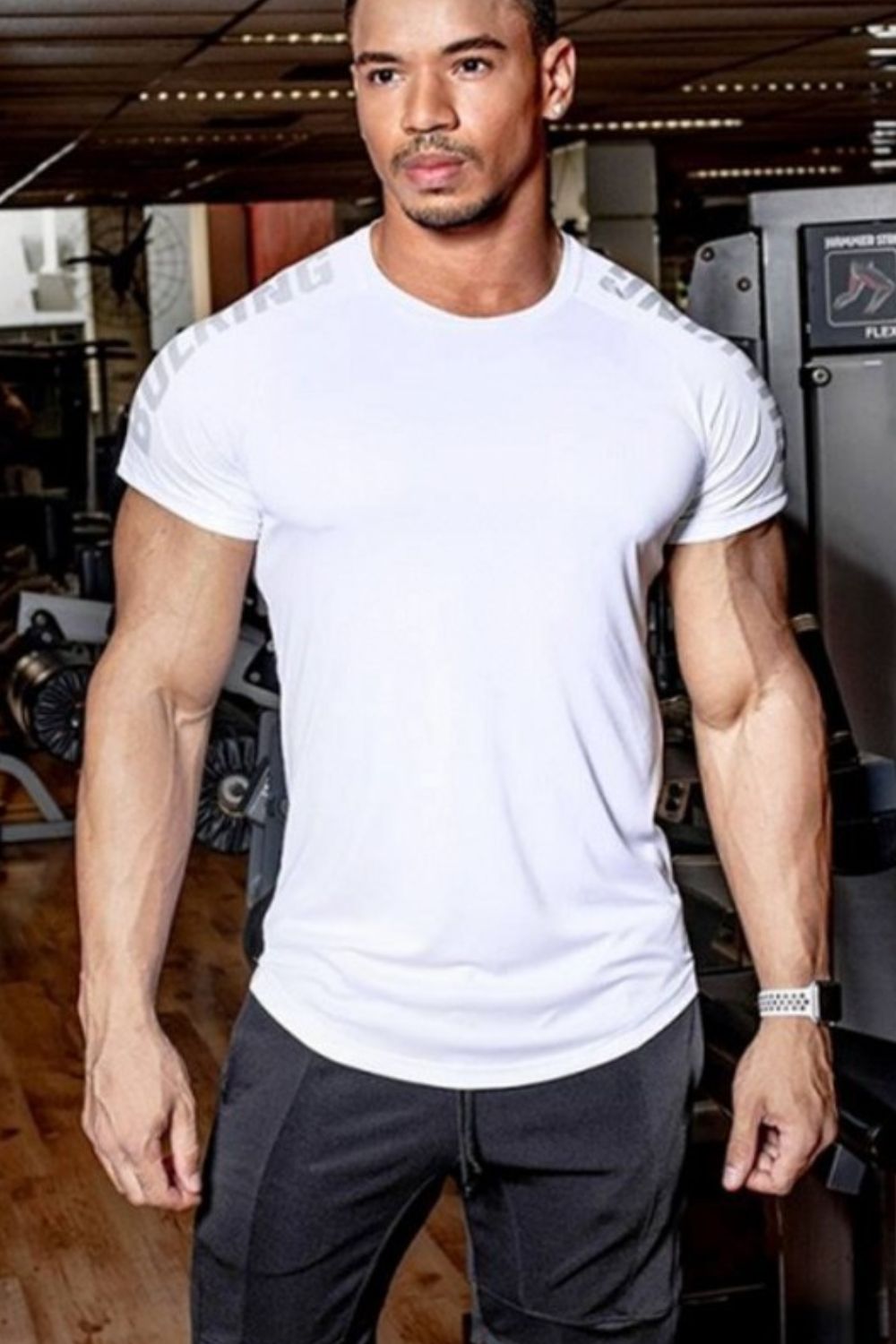 Men's Athletic Letter-Detail Tee front view