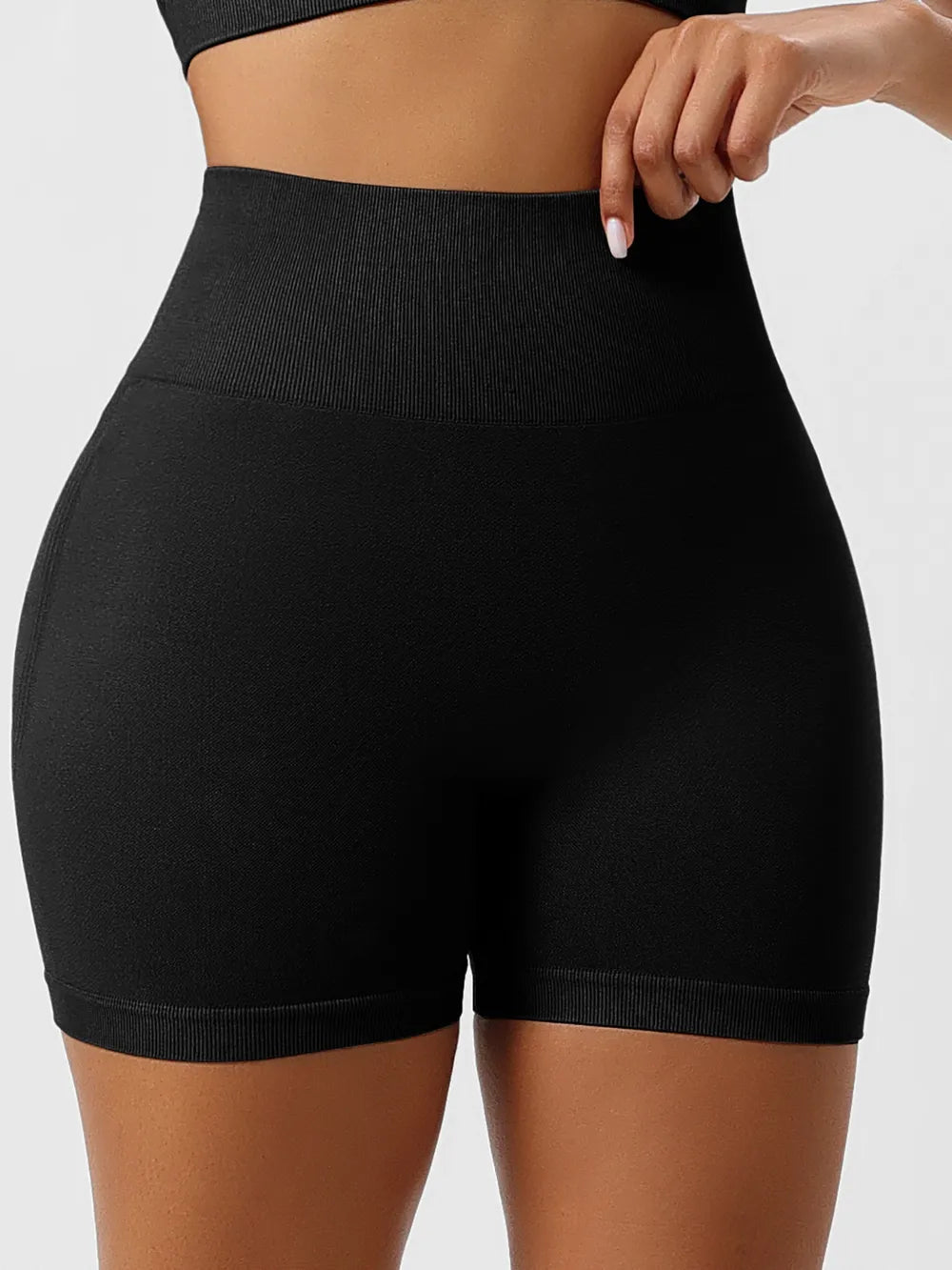 High Waist Shaping Shorts - Black