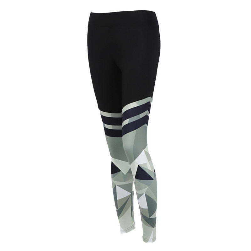 Women's Camo Stripe Push-Up Fitness Leggings