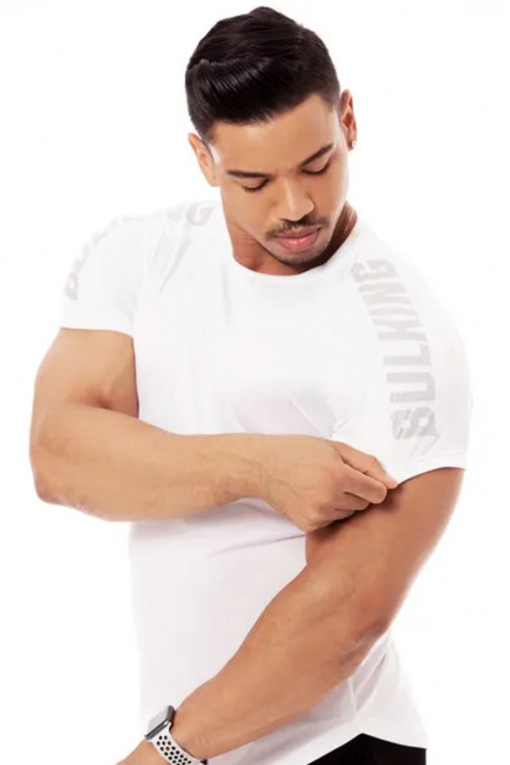 Men's Athletic Letter-Detail Tee showing graphic