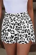 Women's Leopard Print High Waist Athletic Shorts