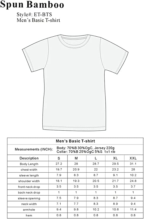 Men's Bamboo Contrast Stitch T-Shirt | Spun Bamboo
