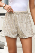 Women's High-Waist Sequin Shorts
