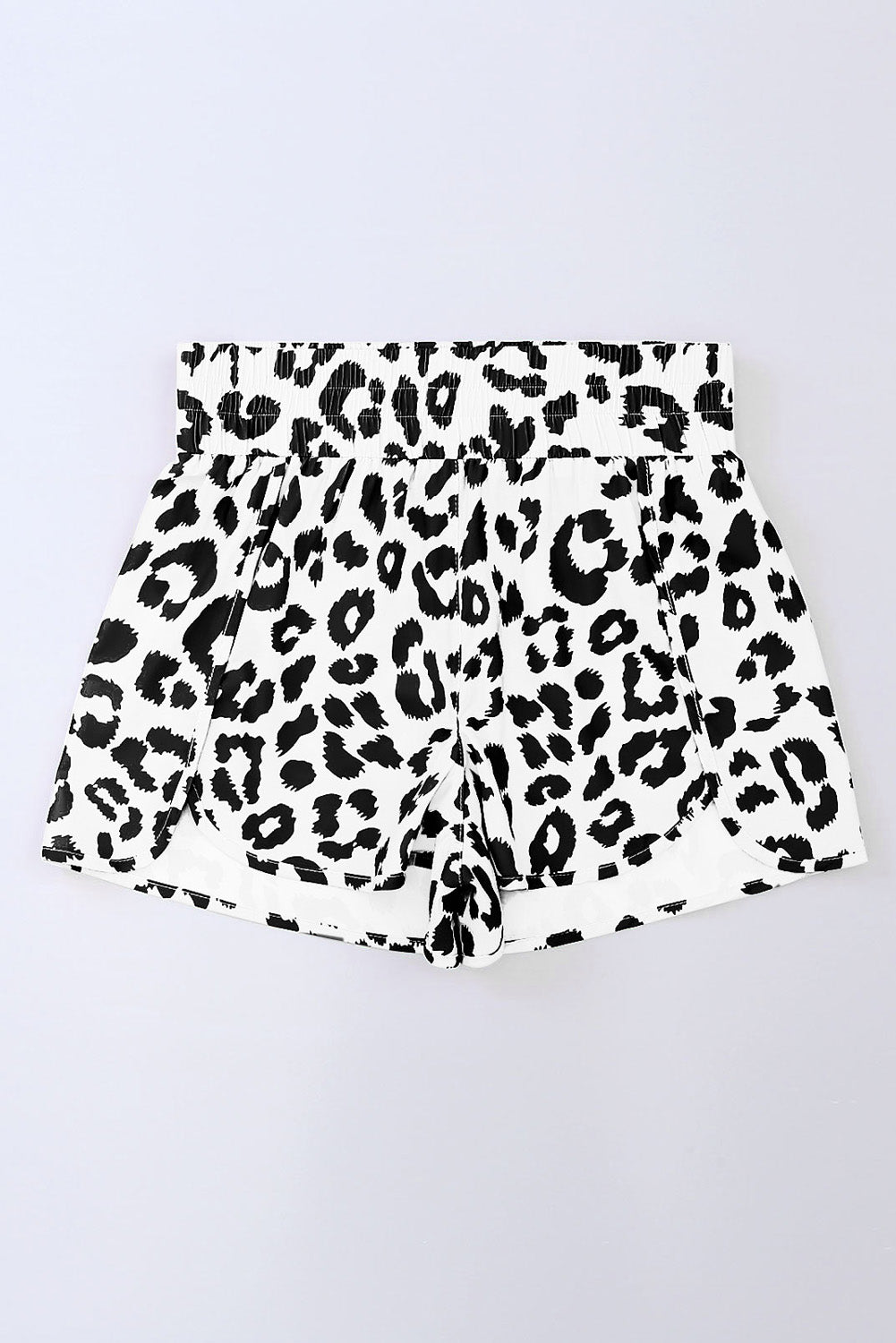Women's Leopard Print High Waist Athletic Shorts