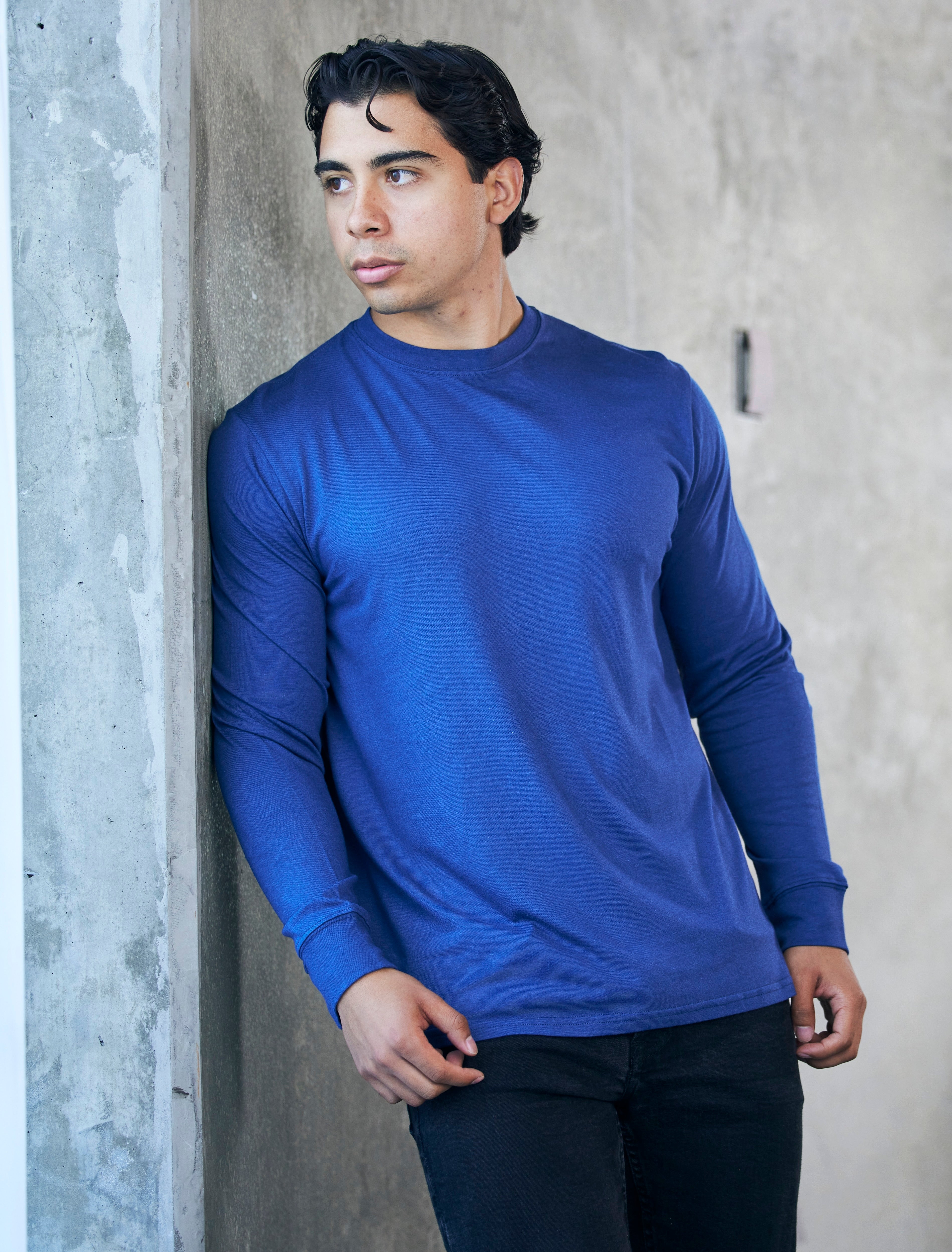 Men's Bamboo Long Sleeve T-Shirt | Viscose & Organic Cotton