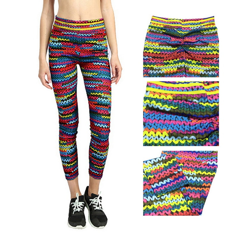 Women's 3D Print High-Waist Yoga Leggings