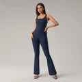 Women's Sleeveless Yoga Jumpsuit — Beautiful Back, Body-Sculpting Fit