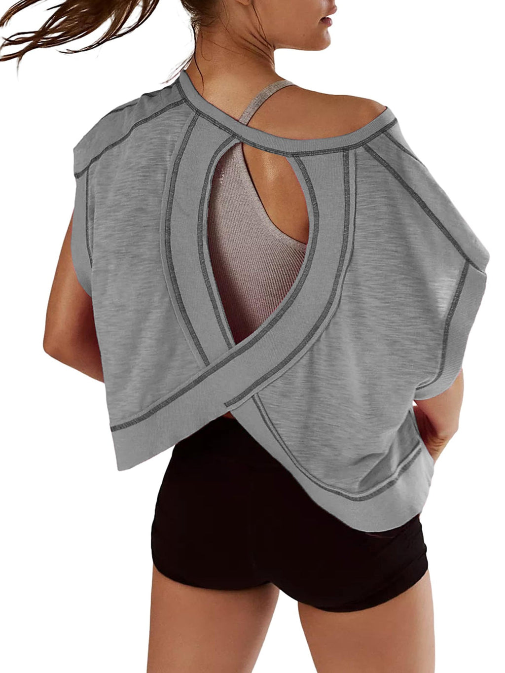 Women's Backless Yoga Tank — Loose Fit