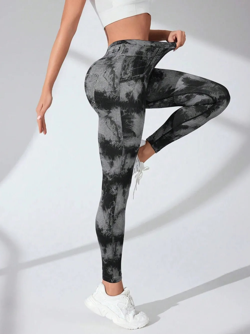 Tie-Dye High Waist Cropped Leggings