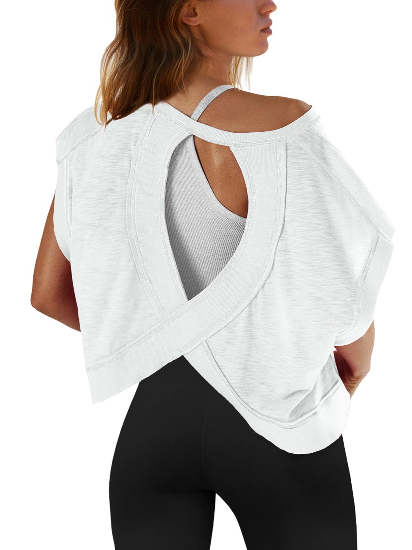 Women's Backless Yoga Tank — Loose Fit