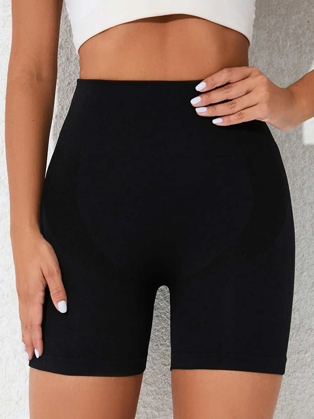 Women's High-Waist Active Shorts - Black