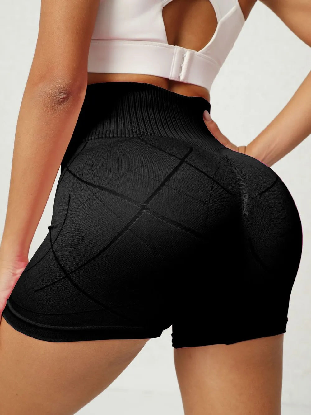 High-Waist Stretch Active Shorts | Nylon-Spandex | 4 Colors
