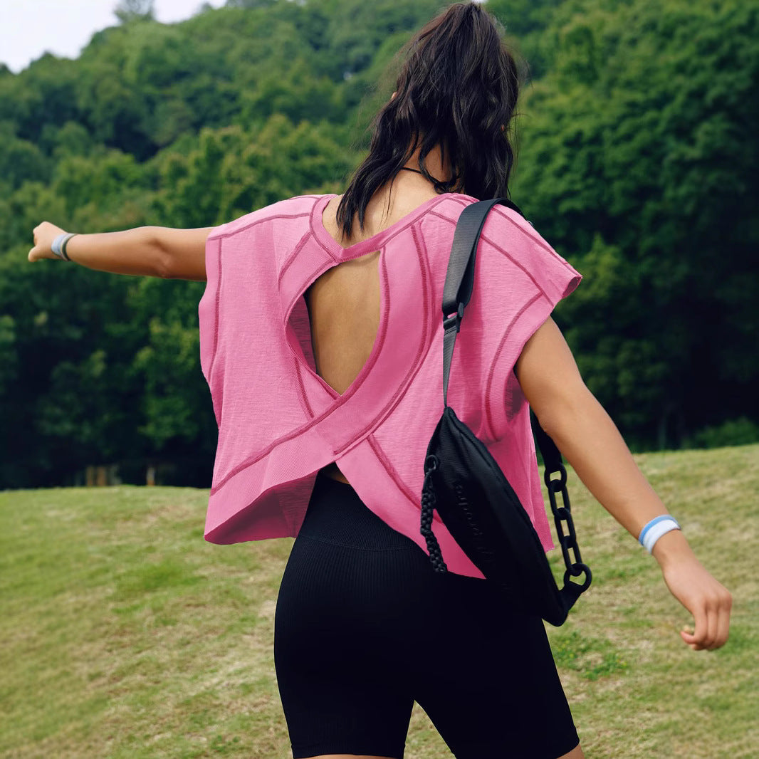 Women's Backless Yoga Tank — Loose Fit