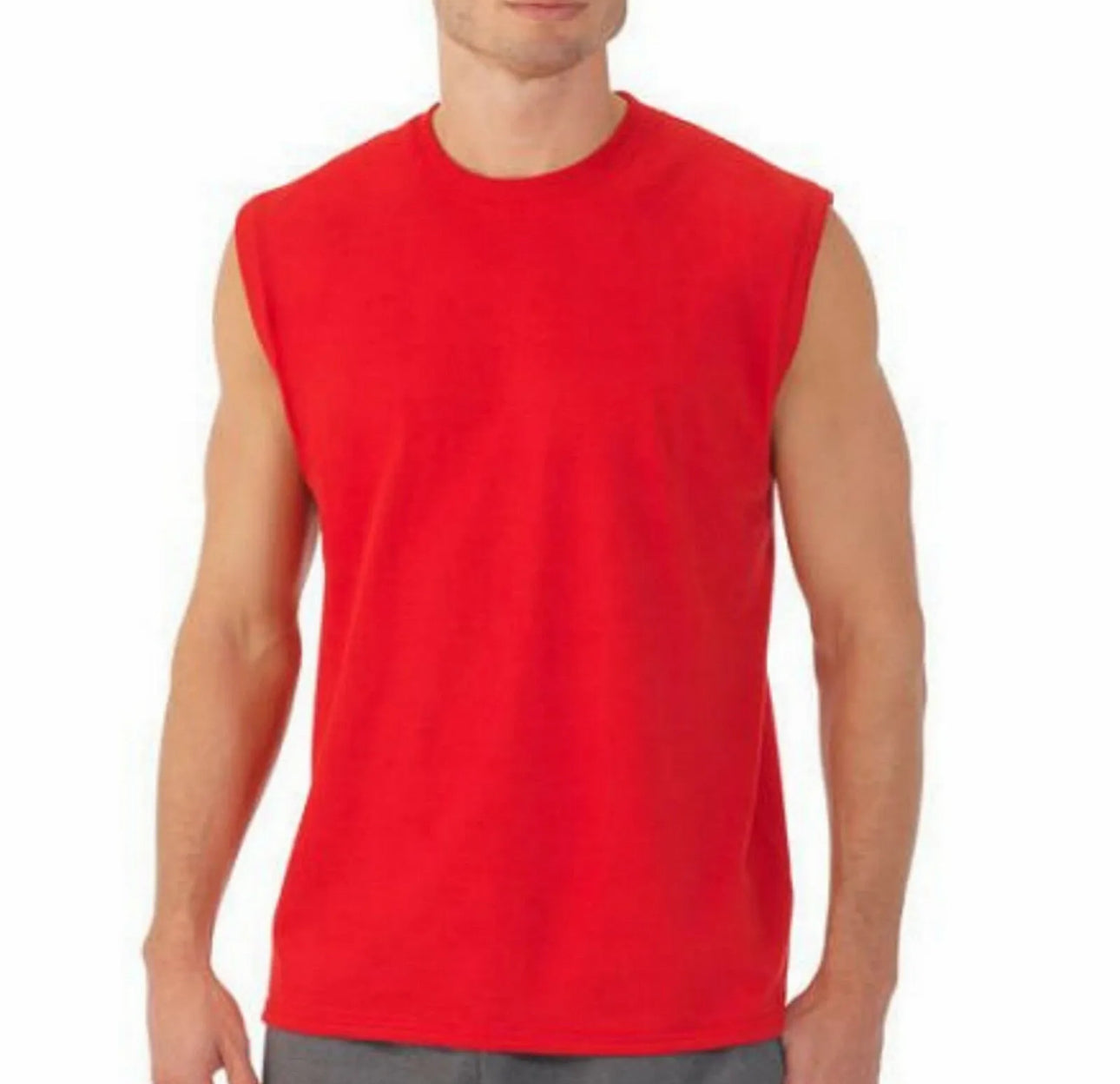 Men's Red Sleeveless -  Tank Top