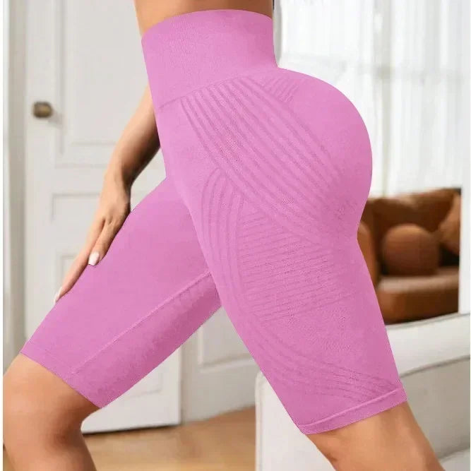 Women's High-Waisted Seamless Yoga Shorts