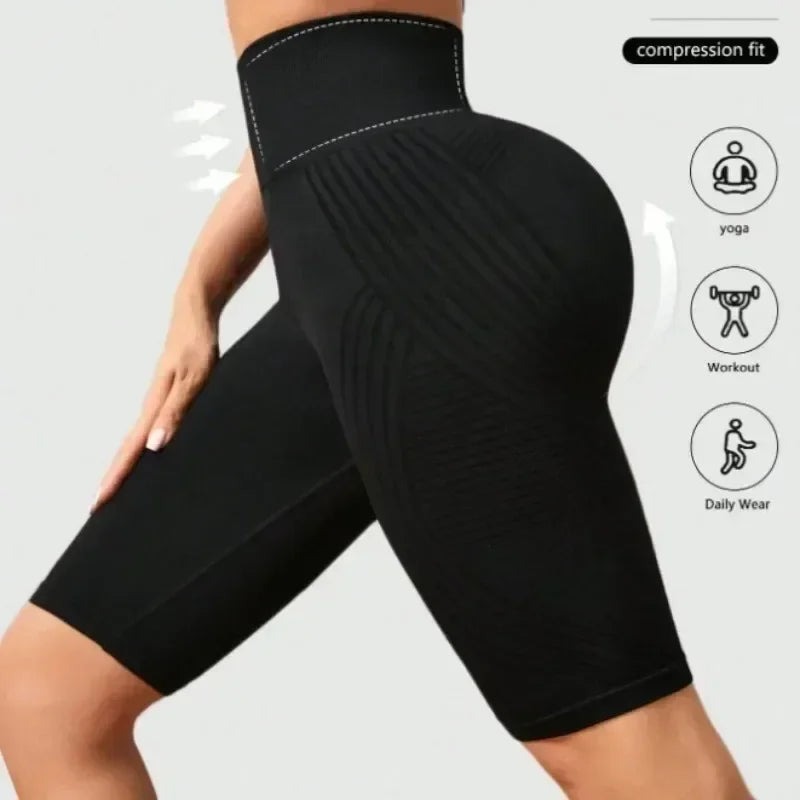 Women's High-Waisted Seamless Yoga Shorts