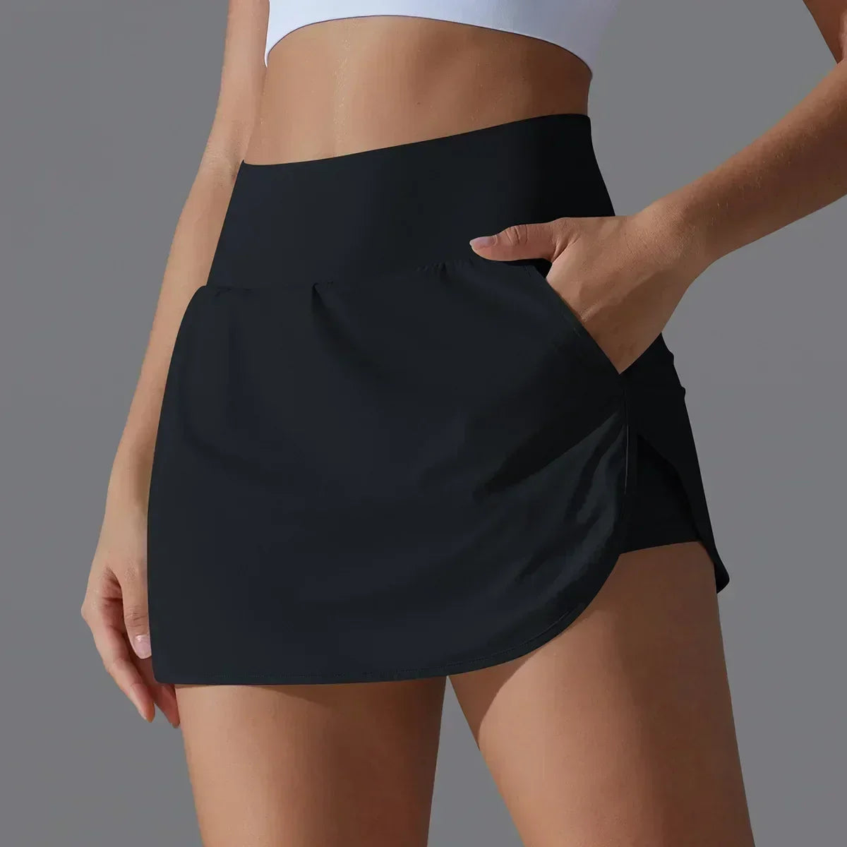 Women's High Waist Yoga Shorts with Pockets