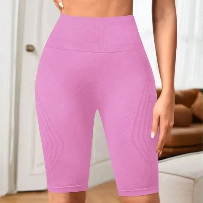 Women's High-Waisted Seamless Yoga Shorts