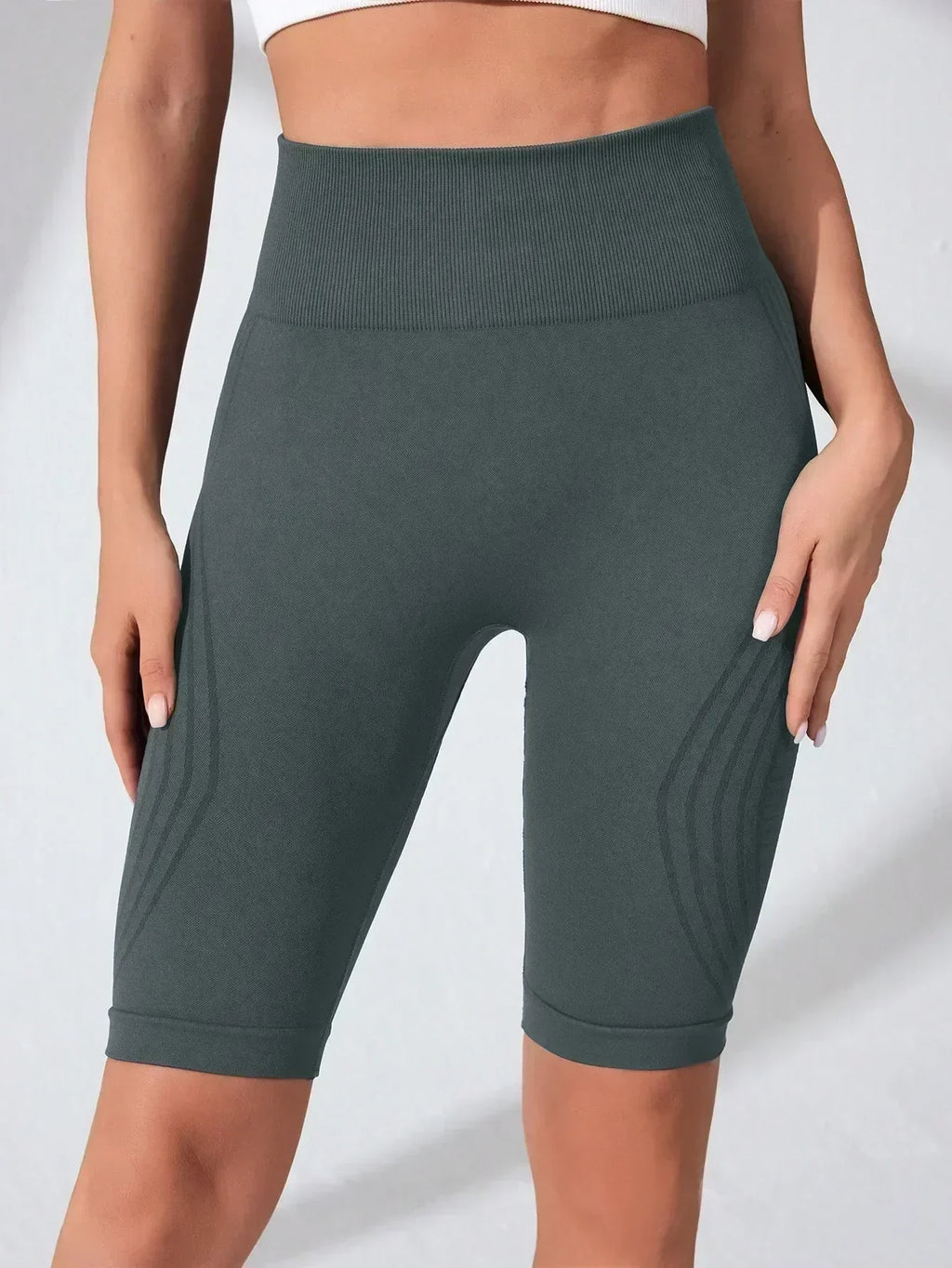 Women's High-Waisted Seamless Yoga Shorts