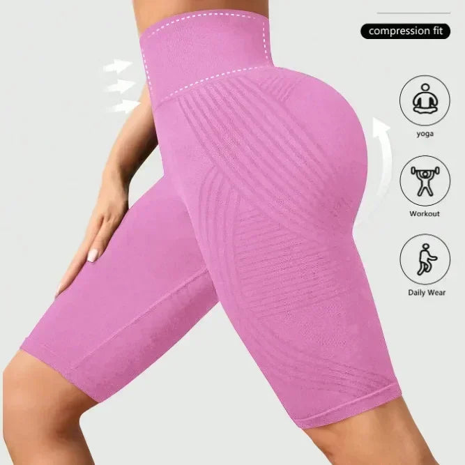 Women's High-Waisted Seamless Yoga Shorts