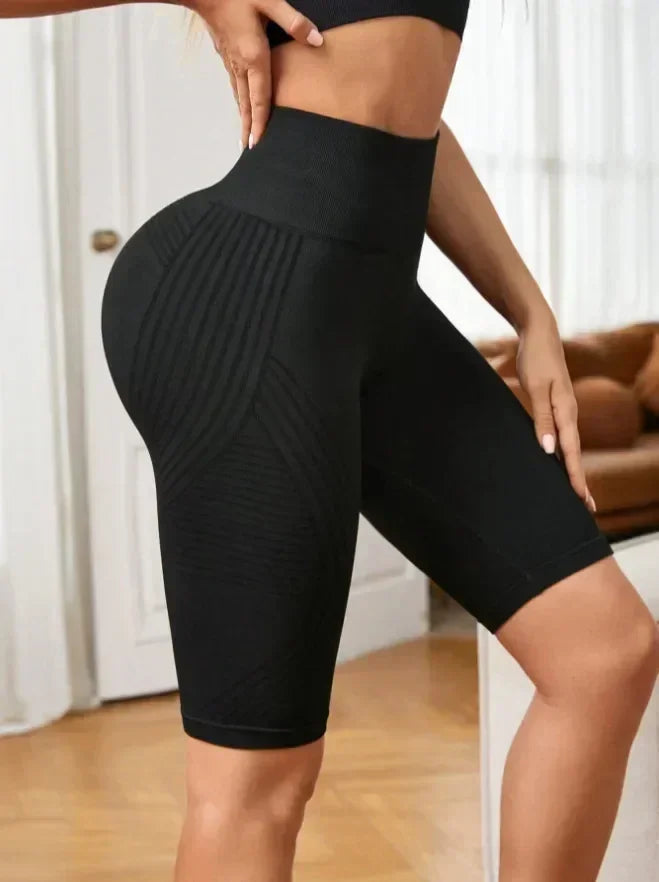 Women's High-Waisted Seamless Yoga Shorts