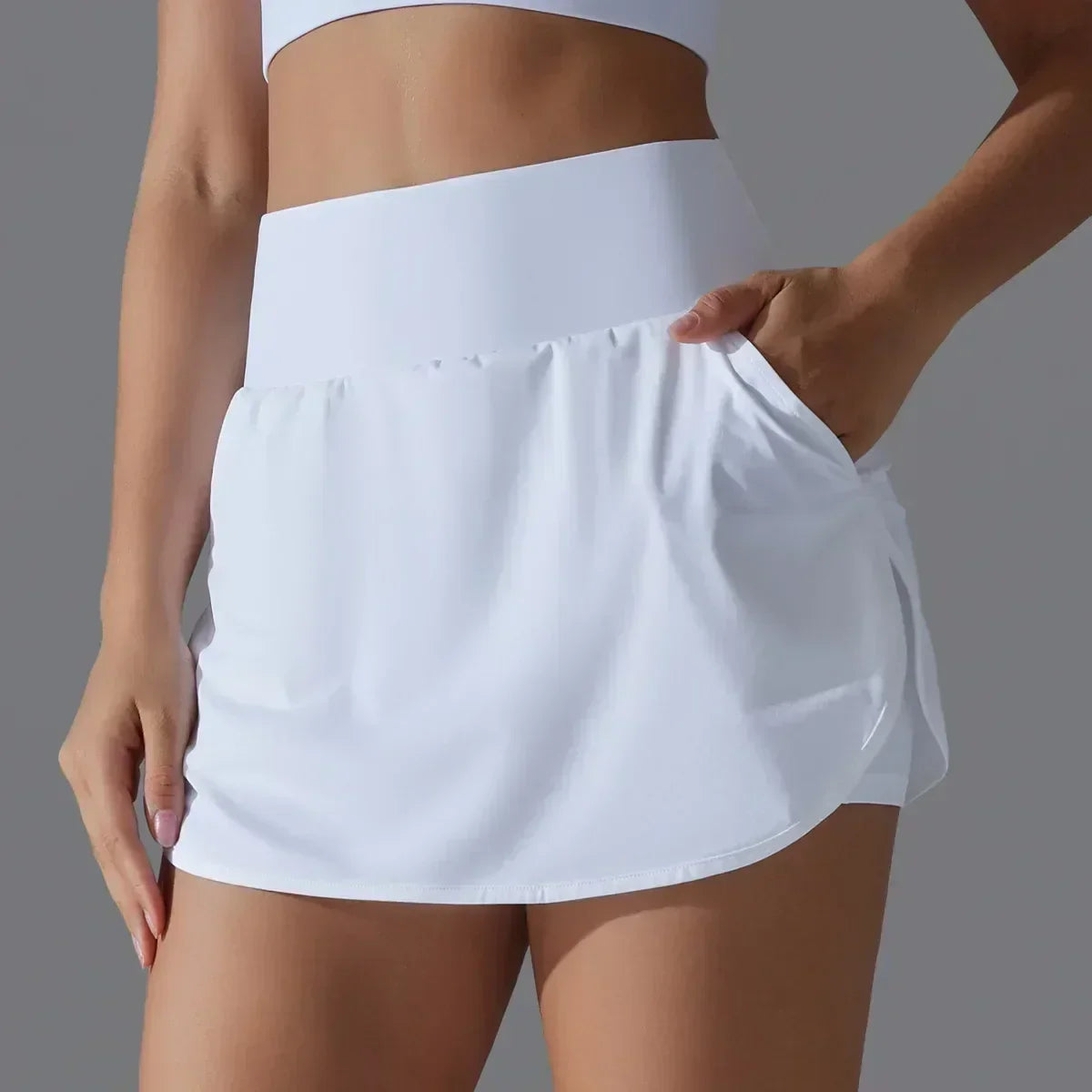 Women's High Waist Yoga Shorts with Pockets