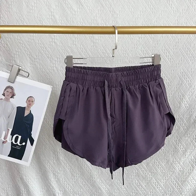 Women's High Waist Double Layered Quick-Dry Shorts