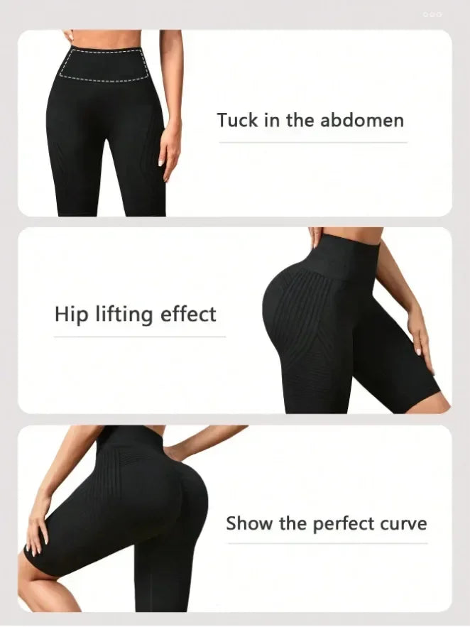 Women's High-Waisted Seamless Yoga Shorts