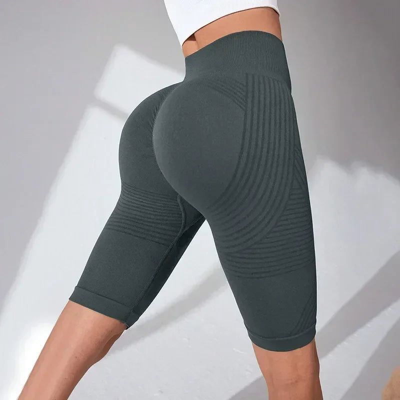 Women's High-Waisted Seamless Yoga Shorts