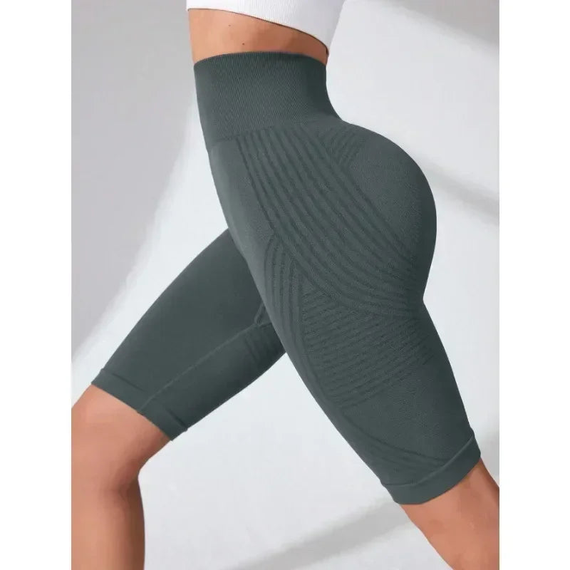 Women's High-Waisted Seamless Yoga Shorts