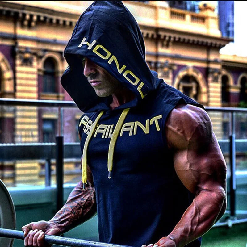 Sleeveless Hooded Tank Top