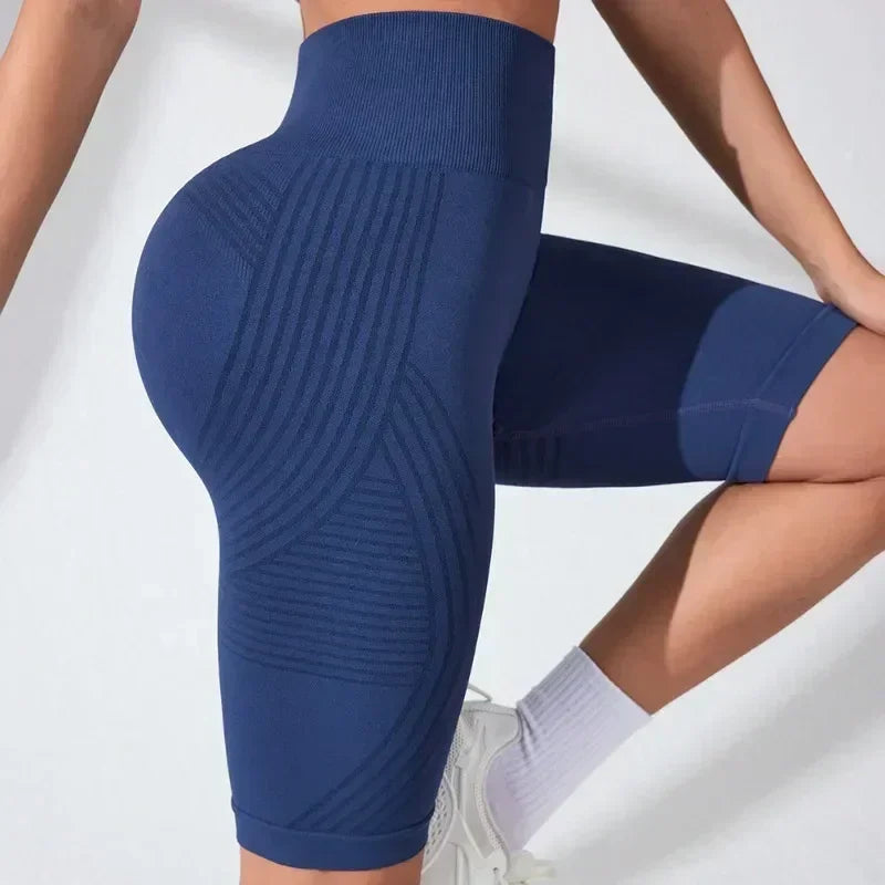 Women's High-Waisted Seamless Yoga Shorts