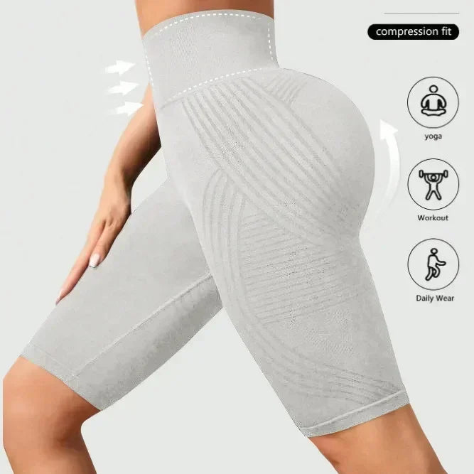 Women's High-Waisted Seamless Yoga Shorts