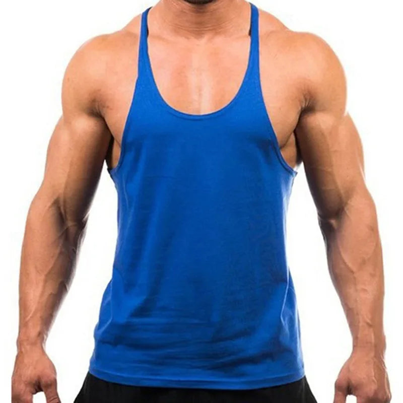 New Style Jogger Gym Singlet Training Bodybuilding Tank Top Sleeveless Cotton
