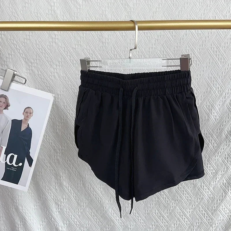 Women's High Waist Double Layered Quick-Dry Shorts
