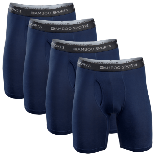Men's Bamboo Boxer Briefs 4-Pack — 6" Inseam
