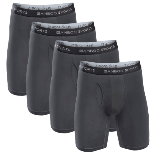 Men's Bamboo Boxer Briefs 4-Pack — 6" Inseam