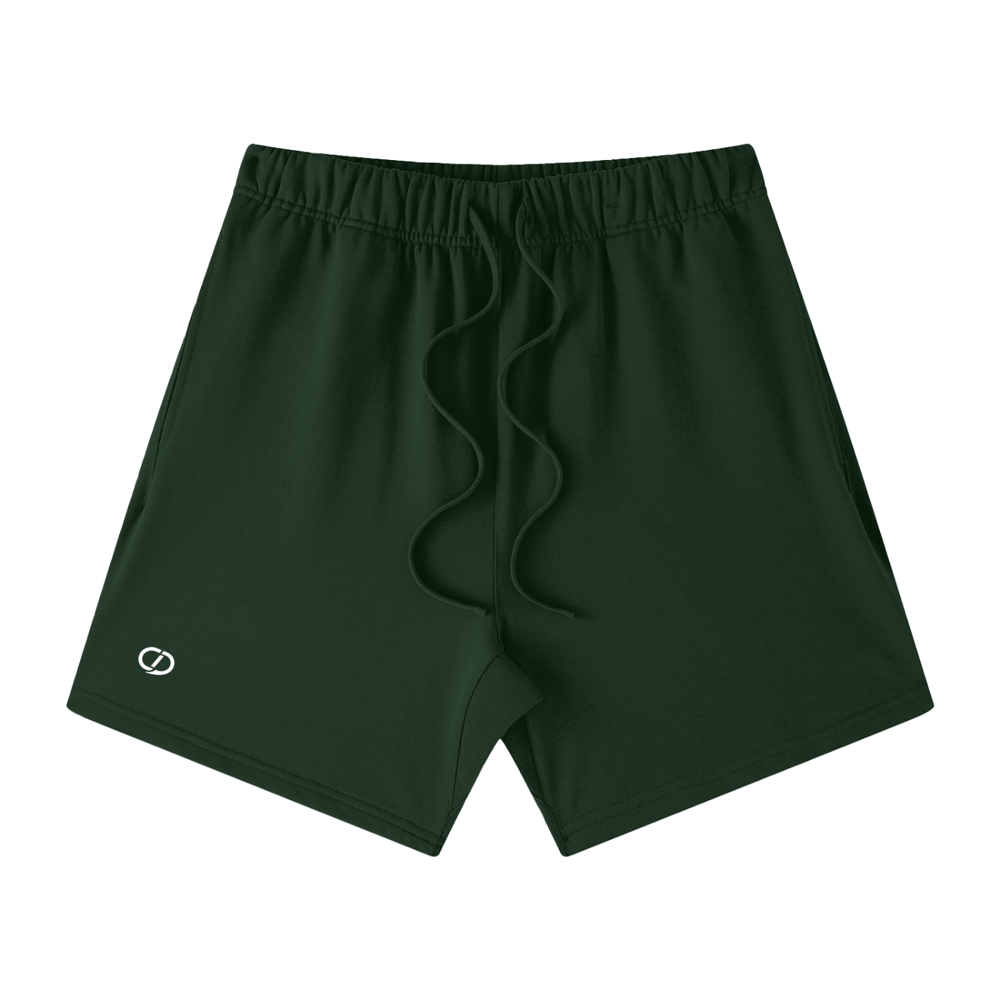 Men's Dark Green Shorts - Gym Shorts - Front view