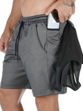Men's Athletic Drawstring Shorts with Deep Side Pockets