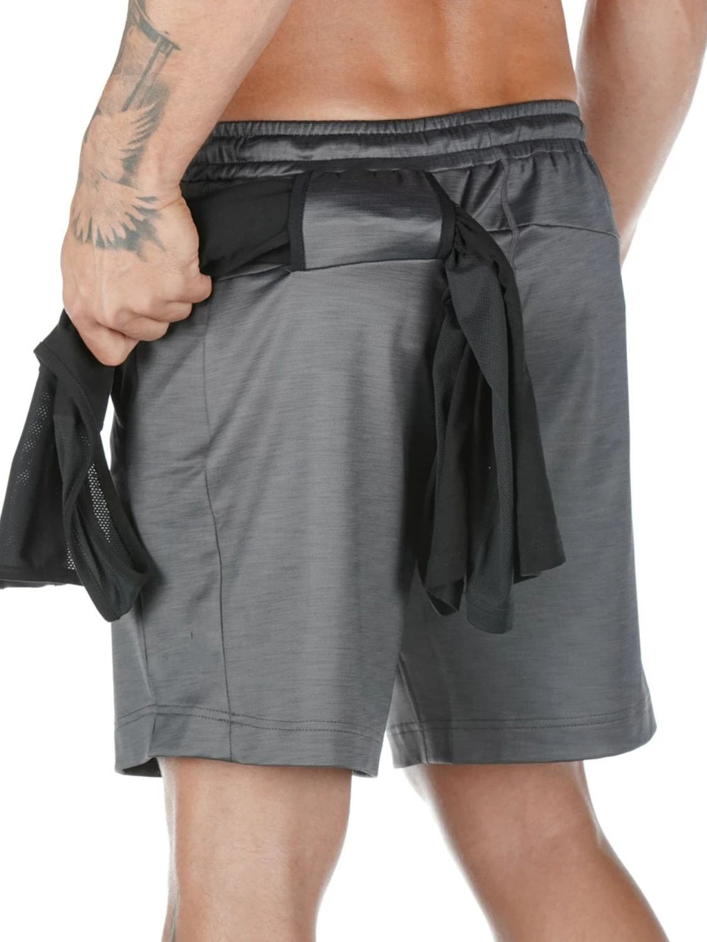 Men's Athletic Drawstring Shorts with Deep Side Pockets