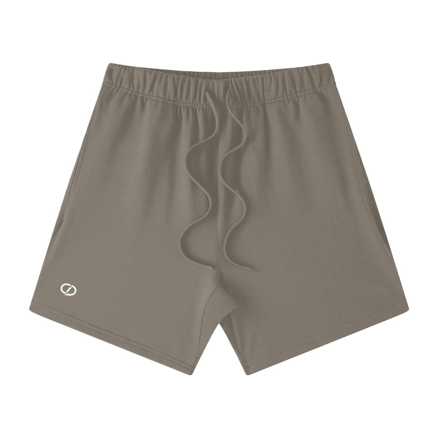 Men's Grey Camel Shorts - Gym Shorts - Front view
