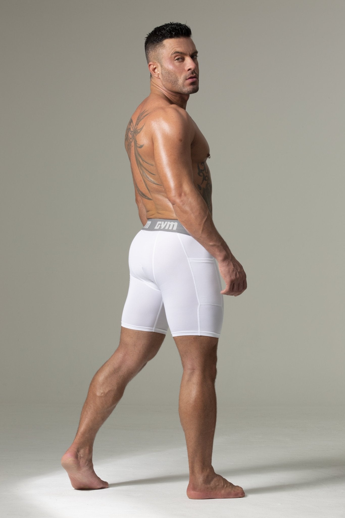 Men's Compression Shorts with Phone Pocket