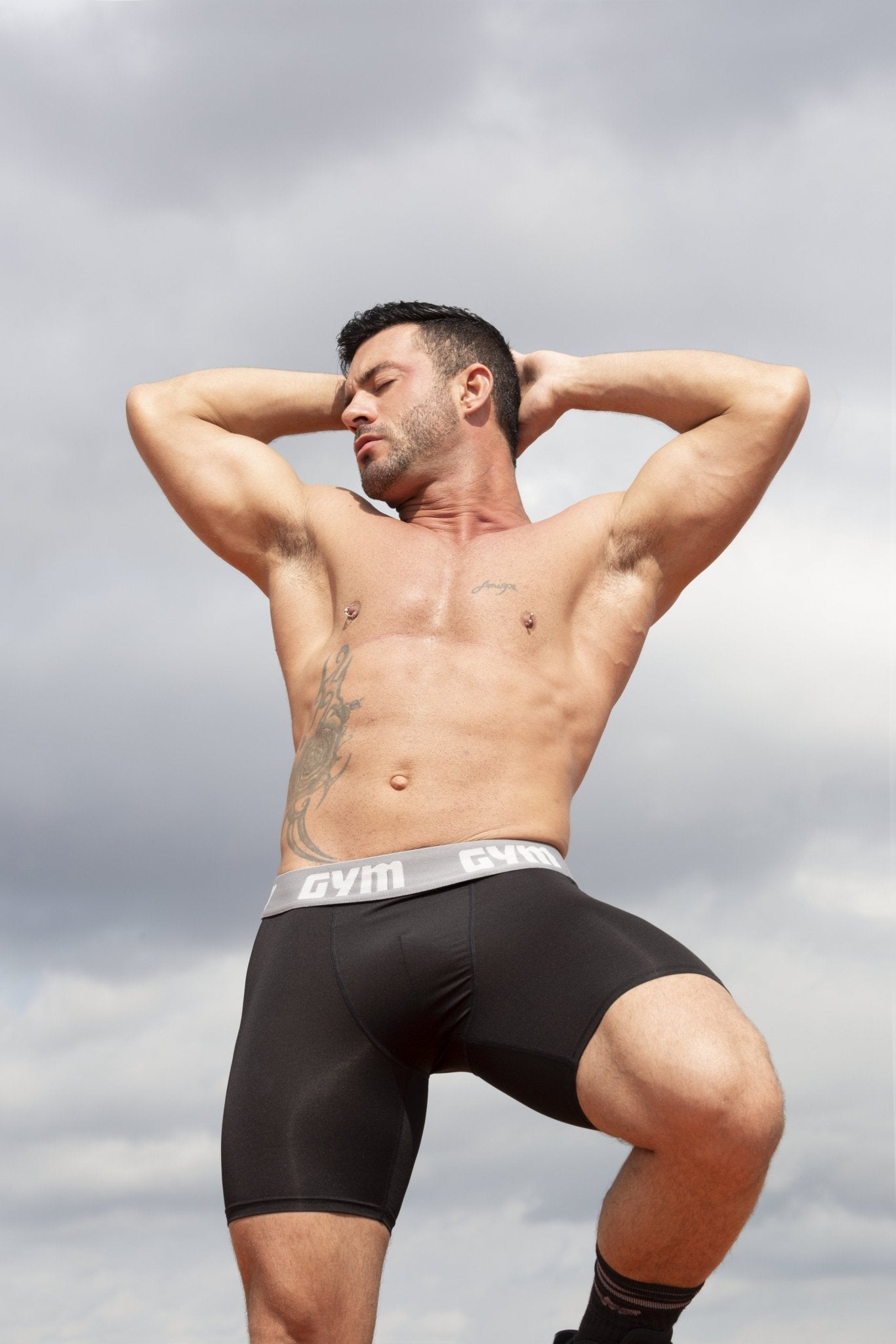 Men's Compression Shorts with Phone Pocket